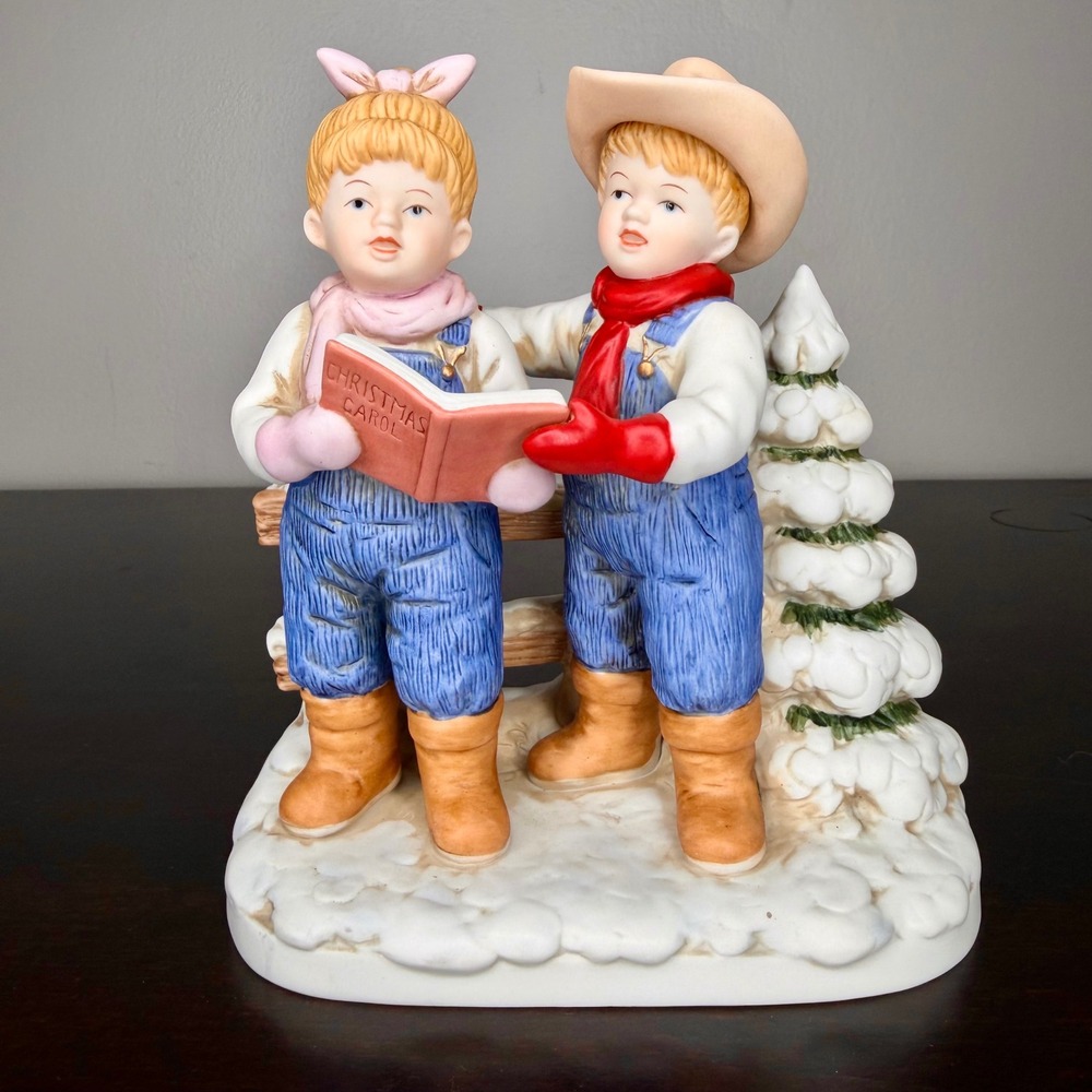 Home‎ Interiors Denim Days Lets Go Caroling Figurine 15341-98 Christmas 1998 VTG